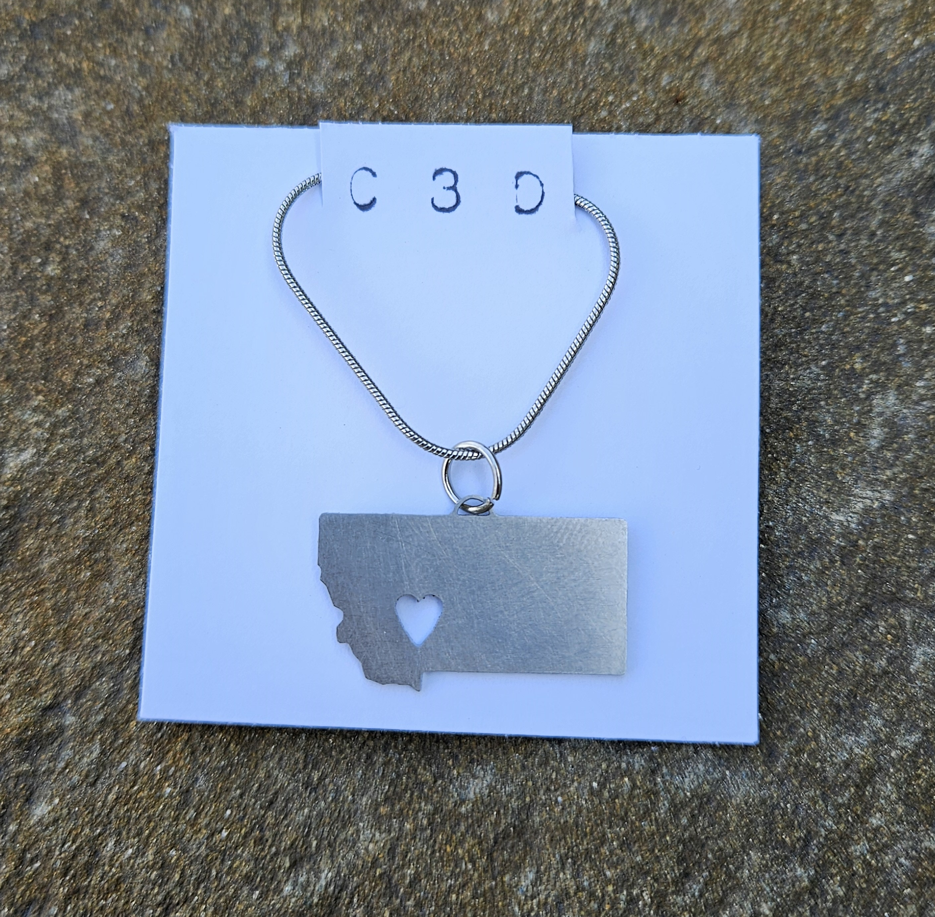 Montana Heart Necklace - Stainless Steel