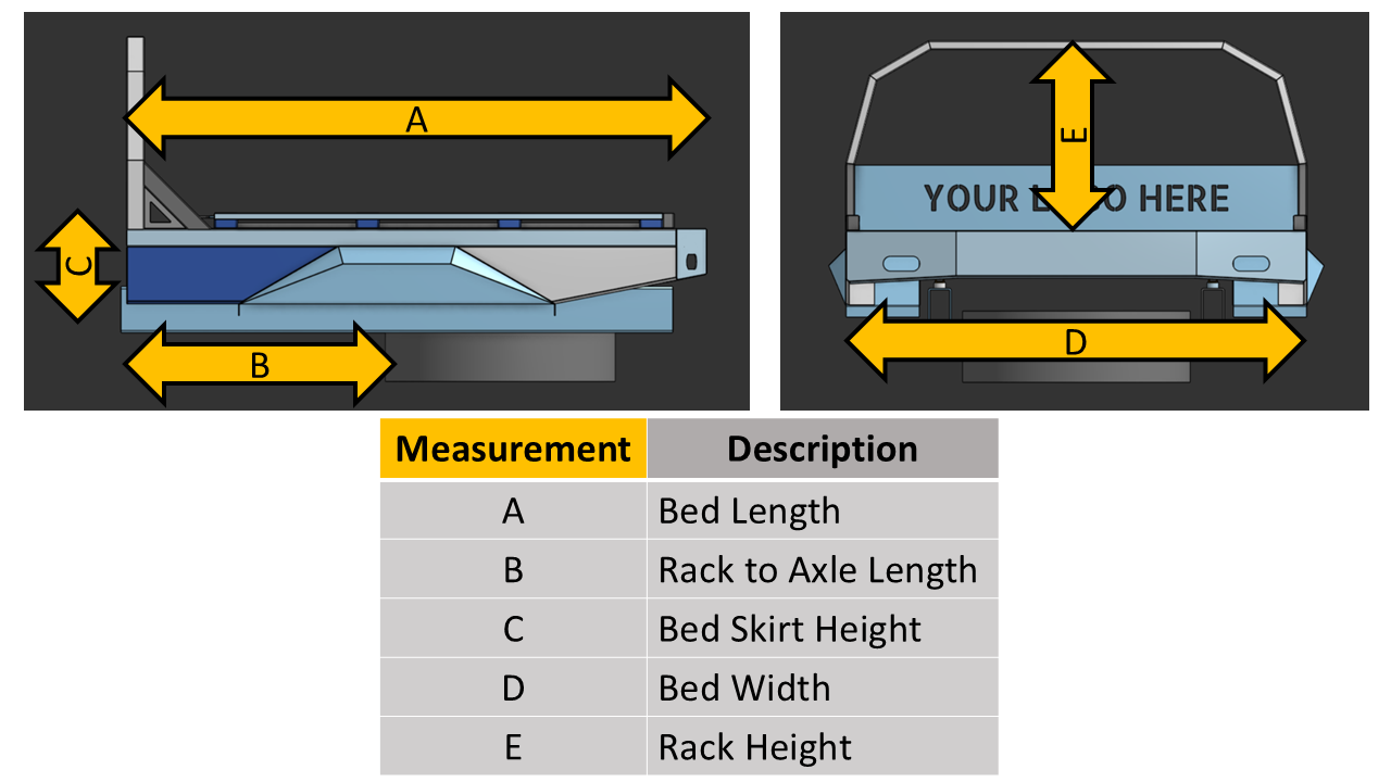 Flatbed Dimensions Chart