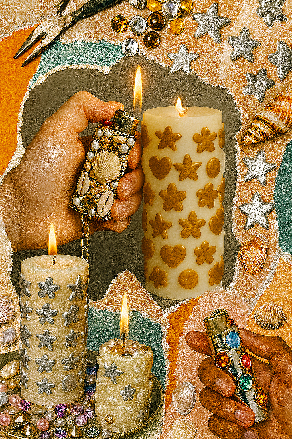 DIY Pillar Candle &amp; Lighter Cover Keychain Workshop at Dot’s Cafe NYC 