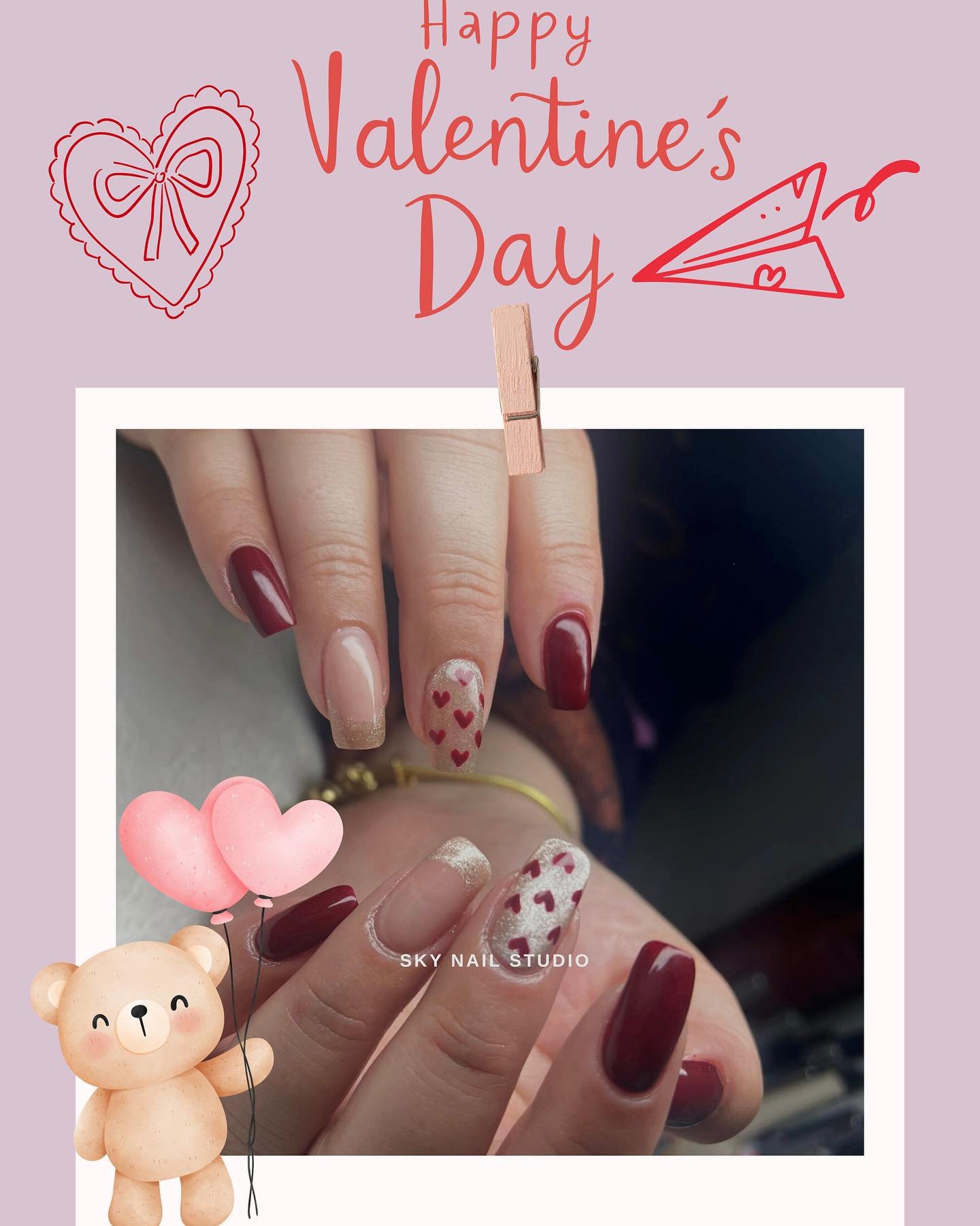 Happy Valentines day🤗💌🤍
Come by today to treat yourself to some self care💅☀️🌸

#nailsv#nailstyle #nailart #naildesign #sauga #nails💅