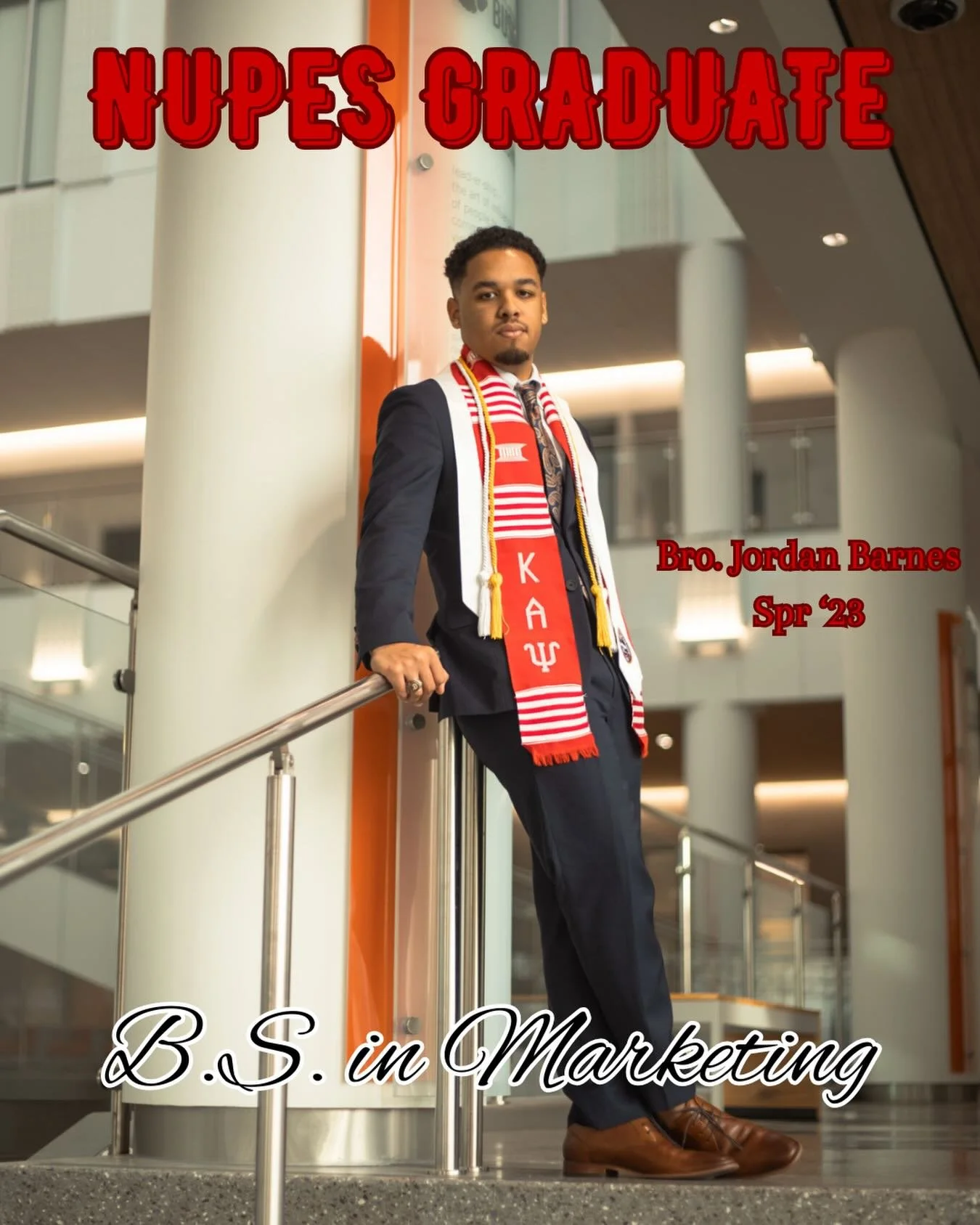&diams;️NUPES GRADUATE&diams;️

Congratulations to Spr &rsquo;23 initiate Brother Jordan Barnes, as he graduated this past december with a Bachelor of Science degree in Marketing and a minor in Financial Management.

Kongrats Jordan! Thank you for al