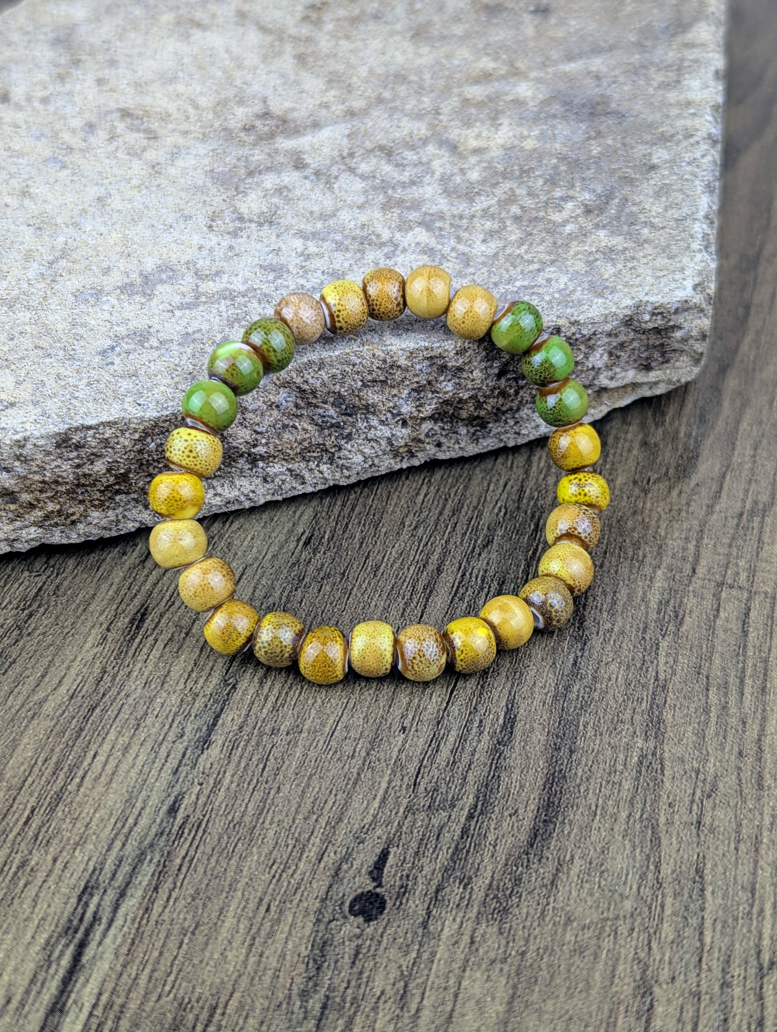 Ceramic Green and Yellow