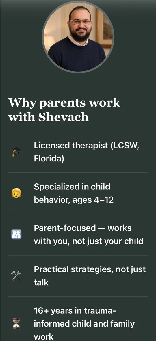 Better Parenting Therapy page on mobile