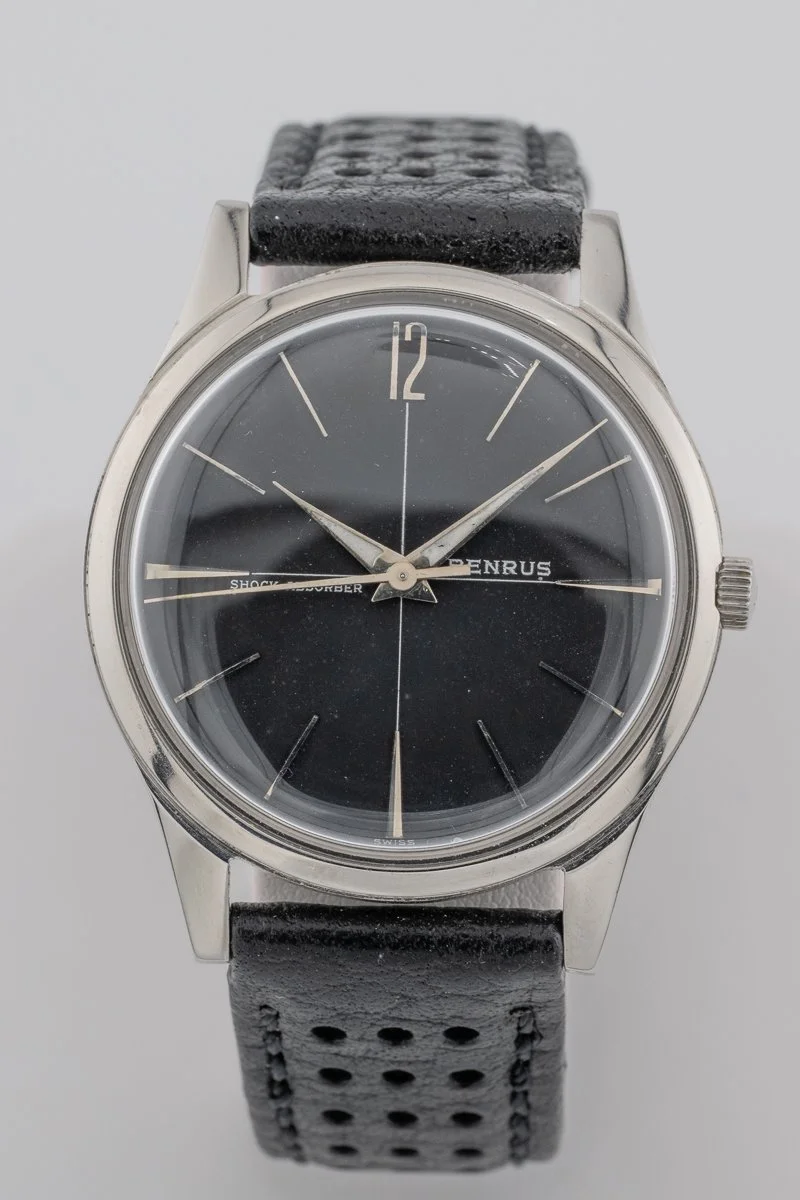 Benrus Early 1960s 3021 Stainless Black Dial Manual