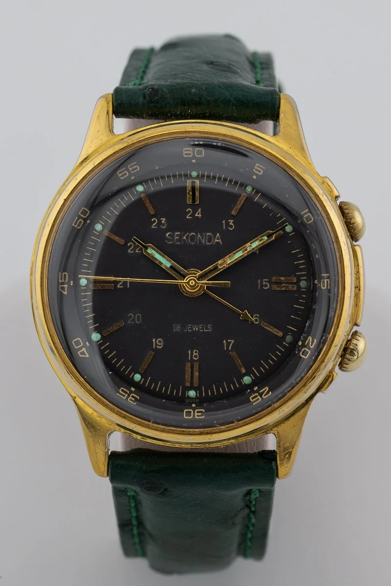 Sekonda c. 1990 Black Dial Alarm Manual