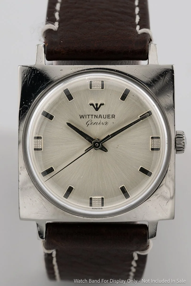 Vintage circa 1960 Wittnauer Geneve Stainless Square Case