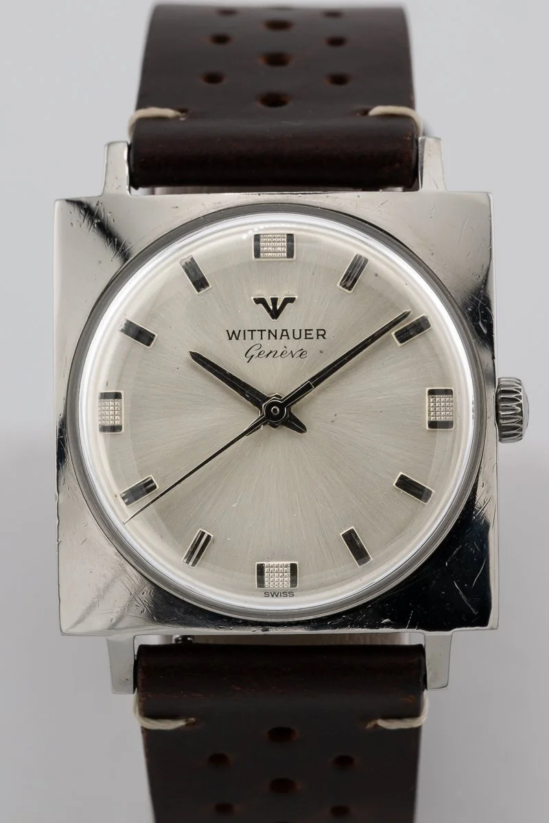 Vintage circa 1960 Wittnauer Geneve Stainless Square Case