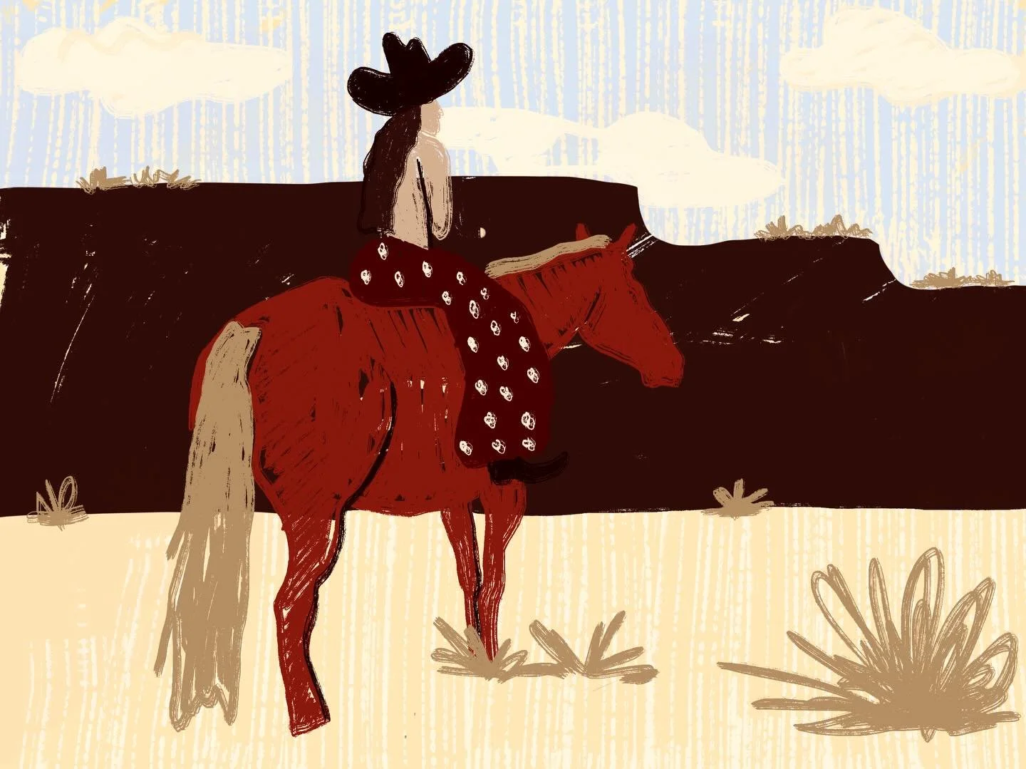 I love working iteratively, and these digital sketches for my client are turning out so cute! It&rsquo;s hard to decide on one single composition. We might just end up painting them all 🤠 Which version do you like the best? Let me know in the commen