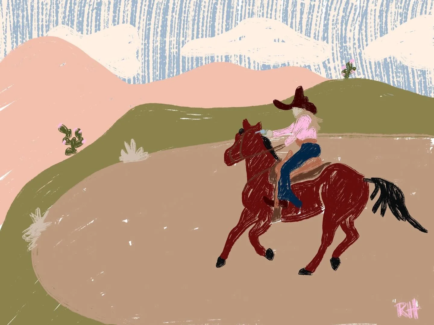 Yehaw girlies 🤠 more digital compositions ready for the canvas.