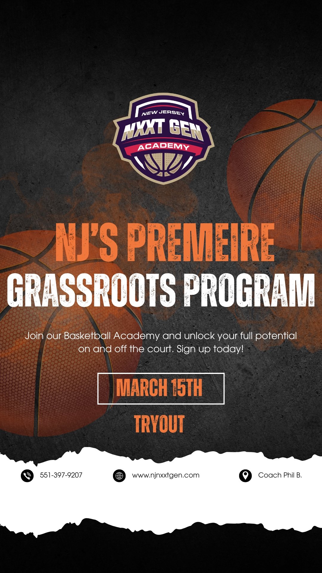 NJ Next Gen Academy Tryout Fee 3/15