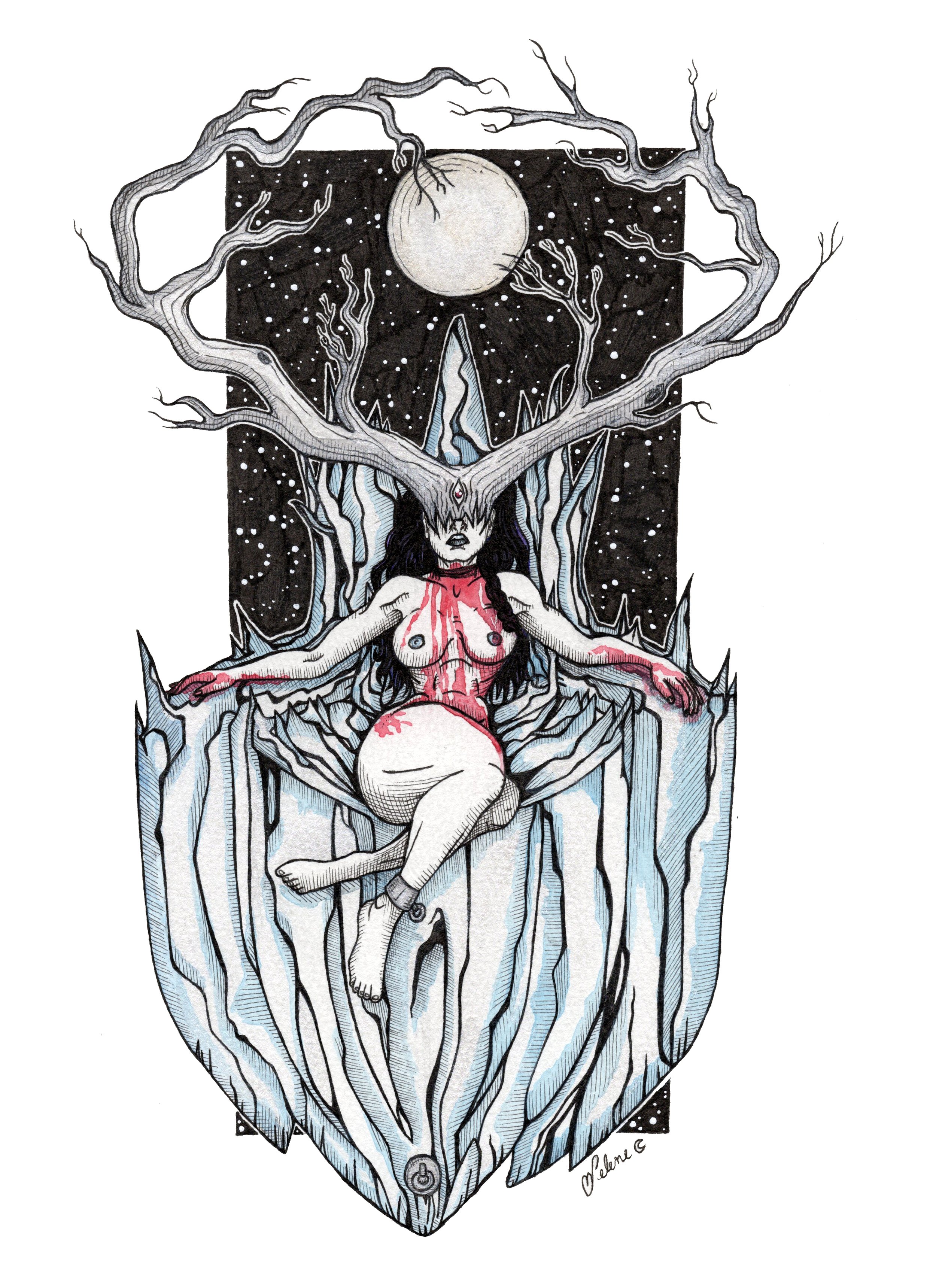 Original The Ice Queen Drawing