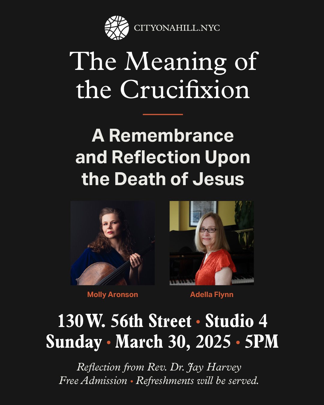 Join us for an immersive experience for reflection upon the death of Christ through the singing of O Sacred Head Now Wounded by Bernard of Clairvaux (1090-1153), a brief homily by Rev. Dr. Jay Harvey exploring the meaning of the death of Jesus for mo
