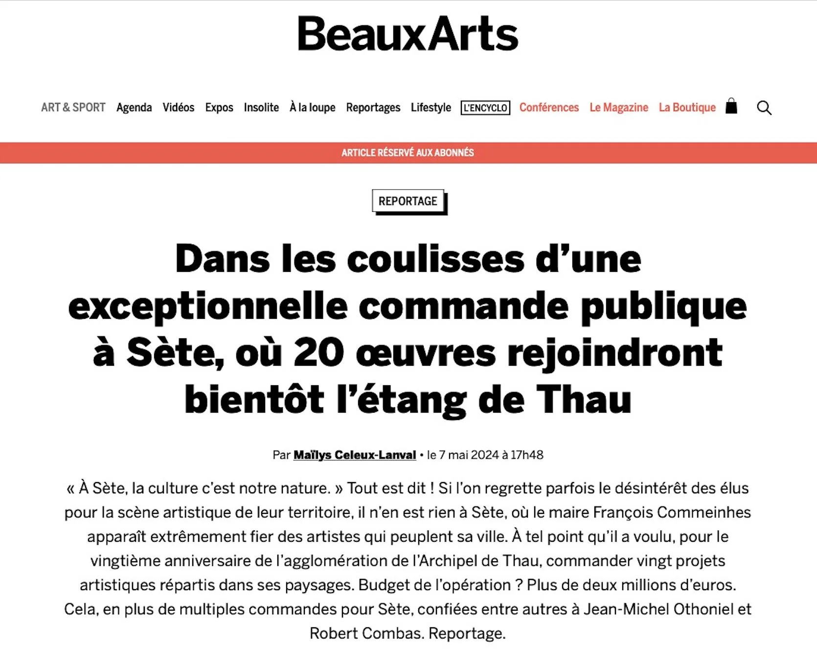 Behind the scenes of an exceptional public art commission in Sète