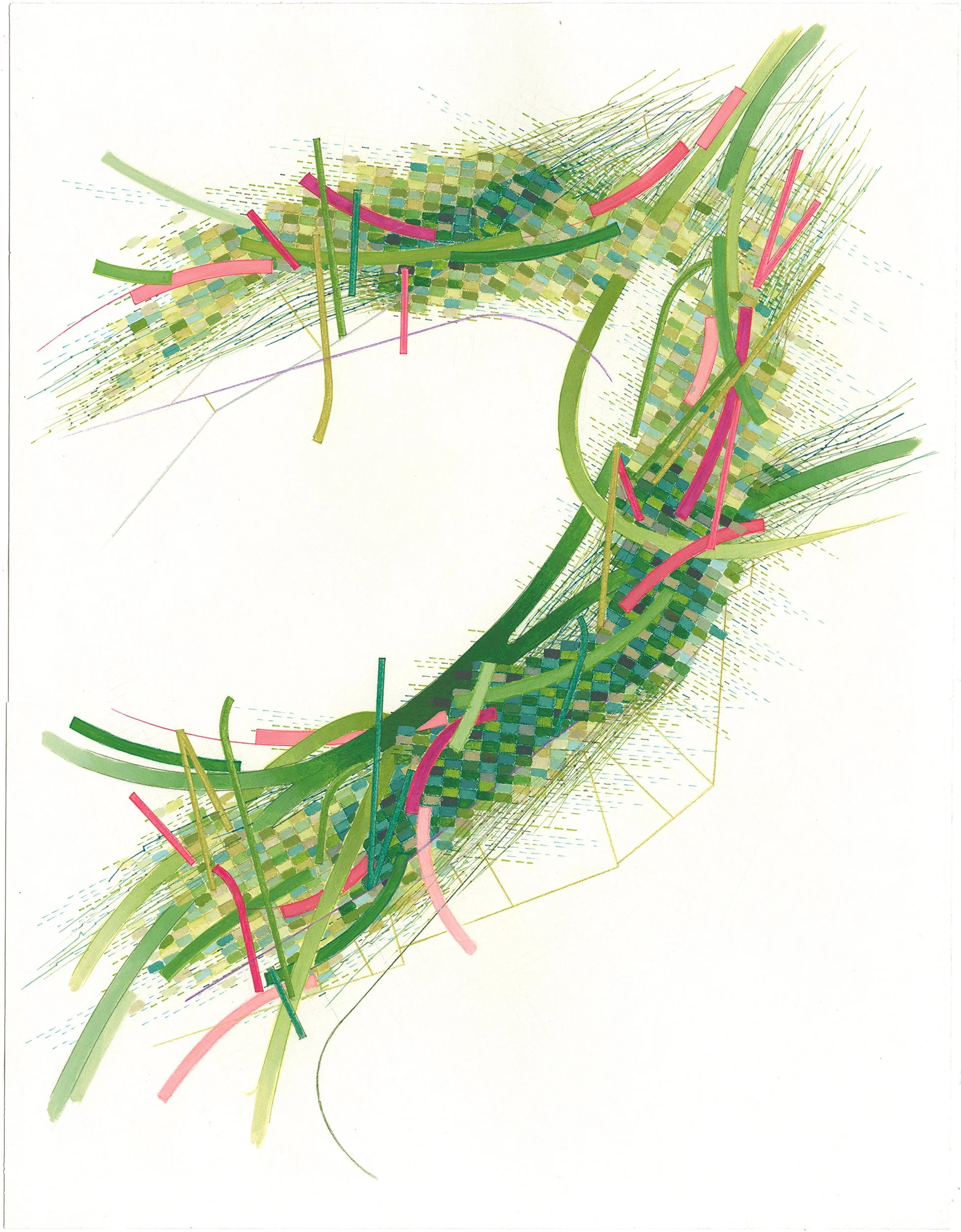 Eve Laroche-Joubert Bailey_2016_Arkidem drawing series_Green 2301_15 x 19.5 inches.jpg