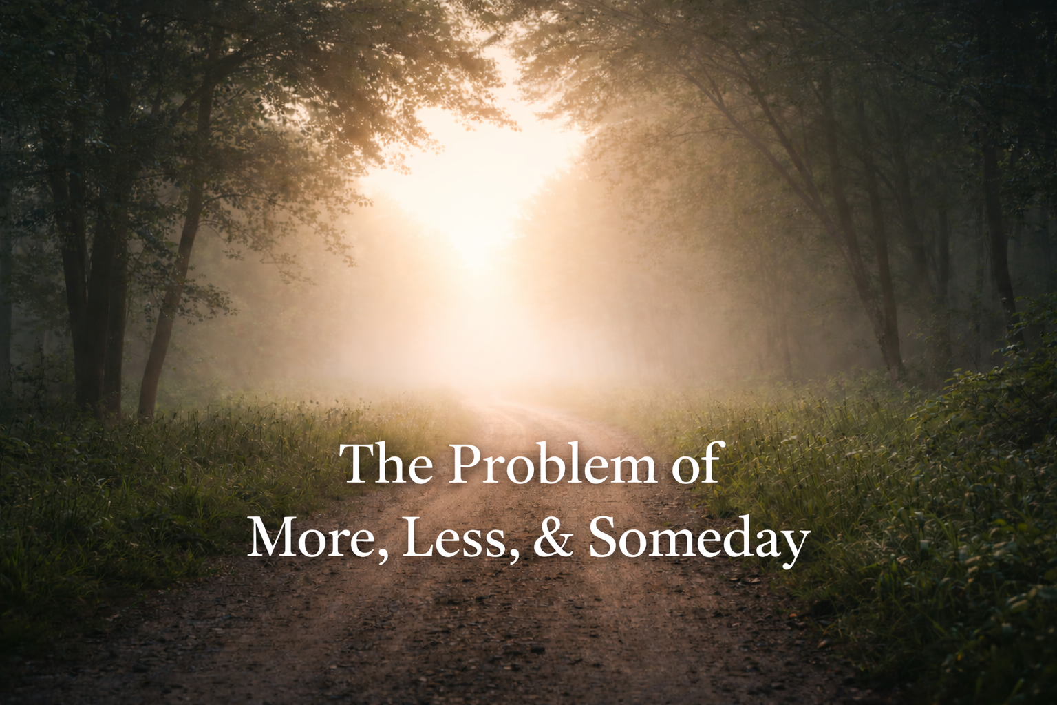 More, Less, and Someday