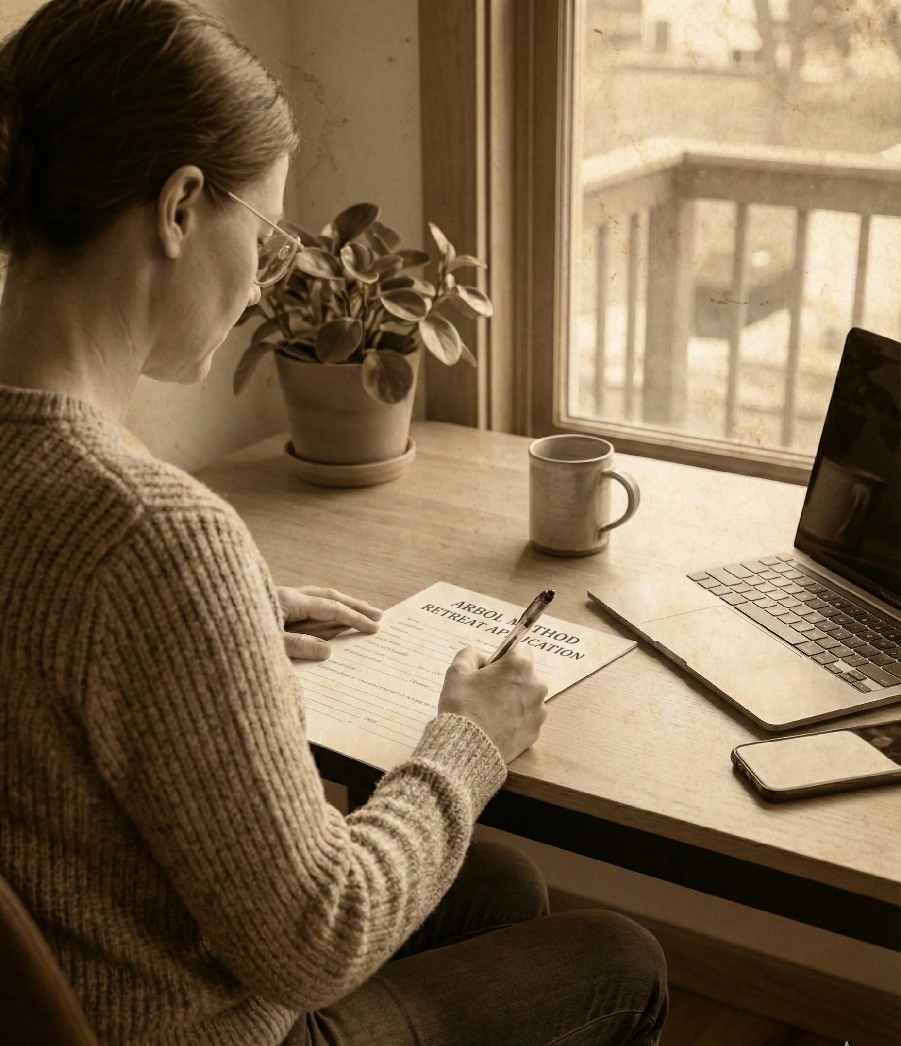 lady-filling-out-the-arbol-method-application-ruhani-wellness-centre