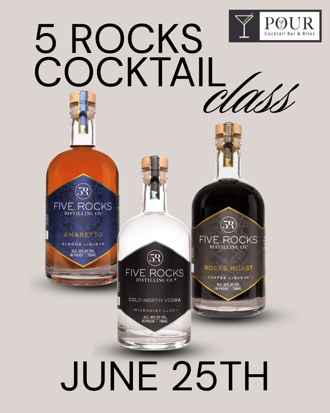 5 Rocks Cocktail Class