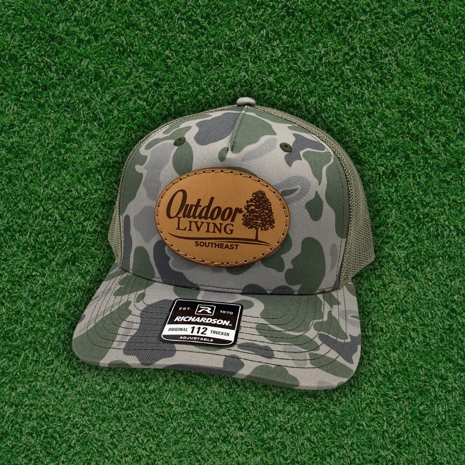 Marsh Camo R112PFP Leather Patch Hat