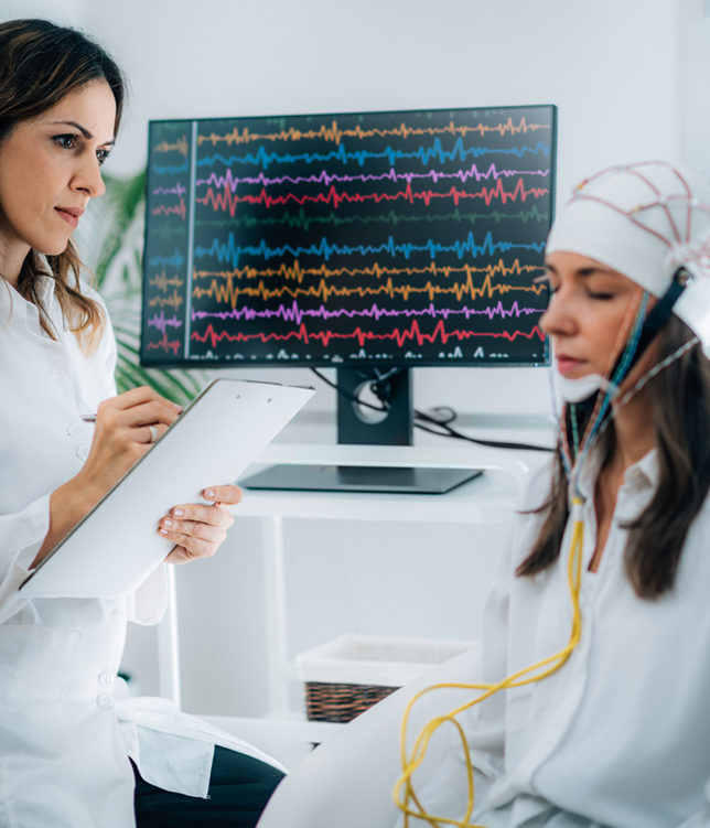 Professional EEG monitoring session