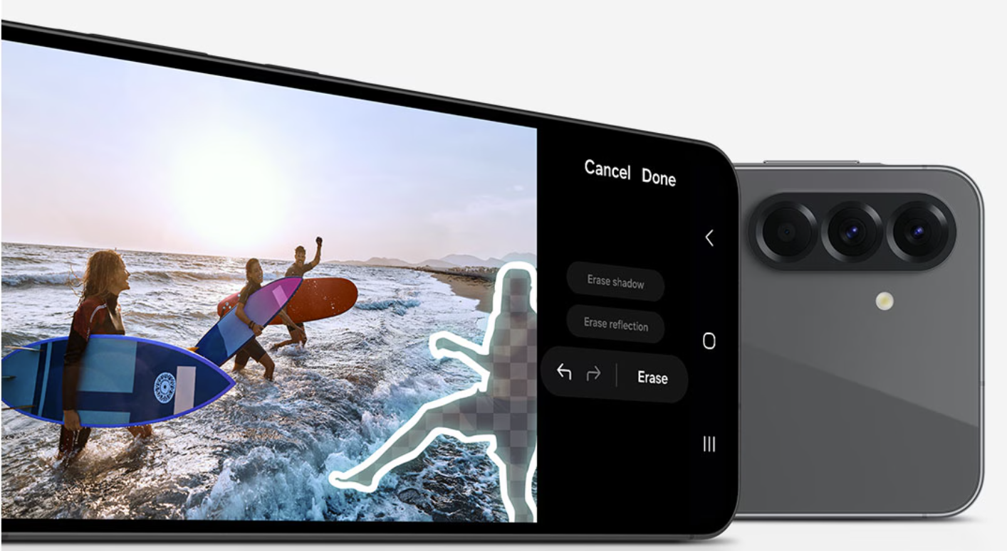 Samsung Galaxy A56 5G lying on its side