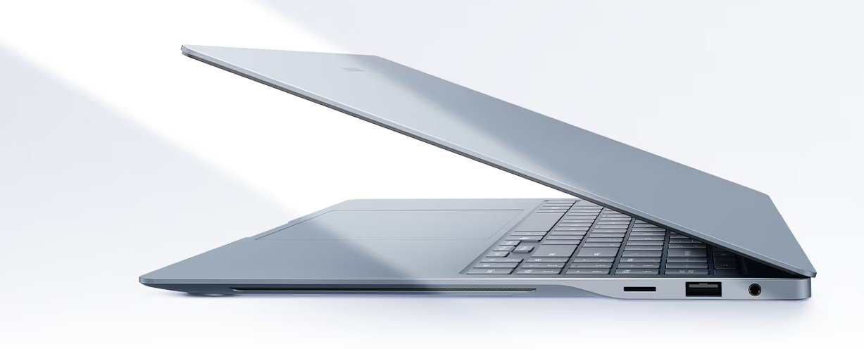 Samsung Galaxy Book6 Edge laptop in Gray Blue — hero shot for laptop review