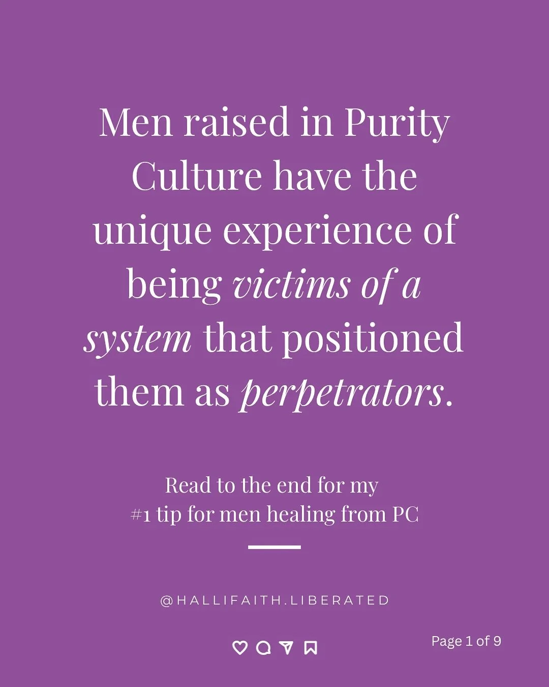 ✨Don&rsquo;t miss the 7th slide✨

I have many, many thoughts on this subject - this is by no means an exhaustive list of the impact or repairs needed. 

🙋&zwj;♂️Men who have done the work and/or want to do the work to heal from PC - I see you! 

If 
