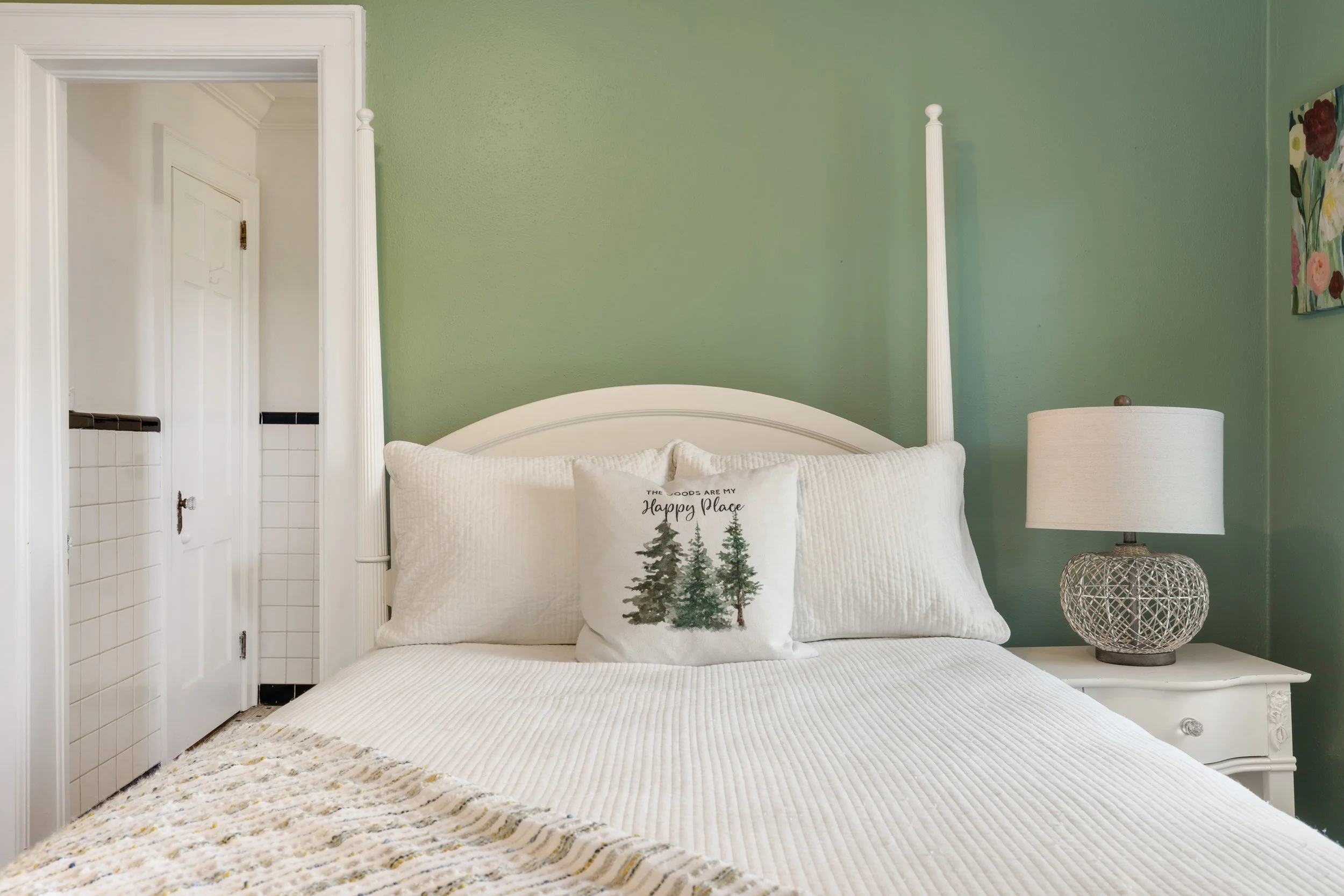 Simple Elegant White linens for VRBO staging
