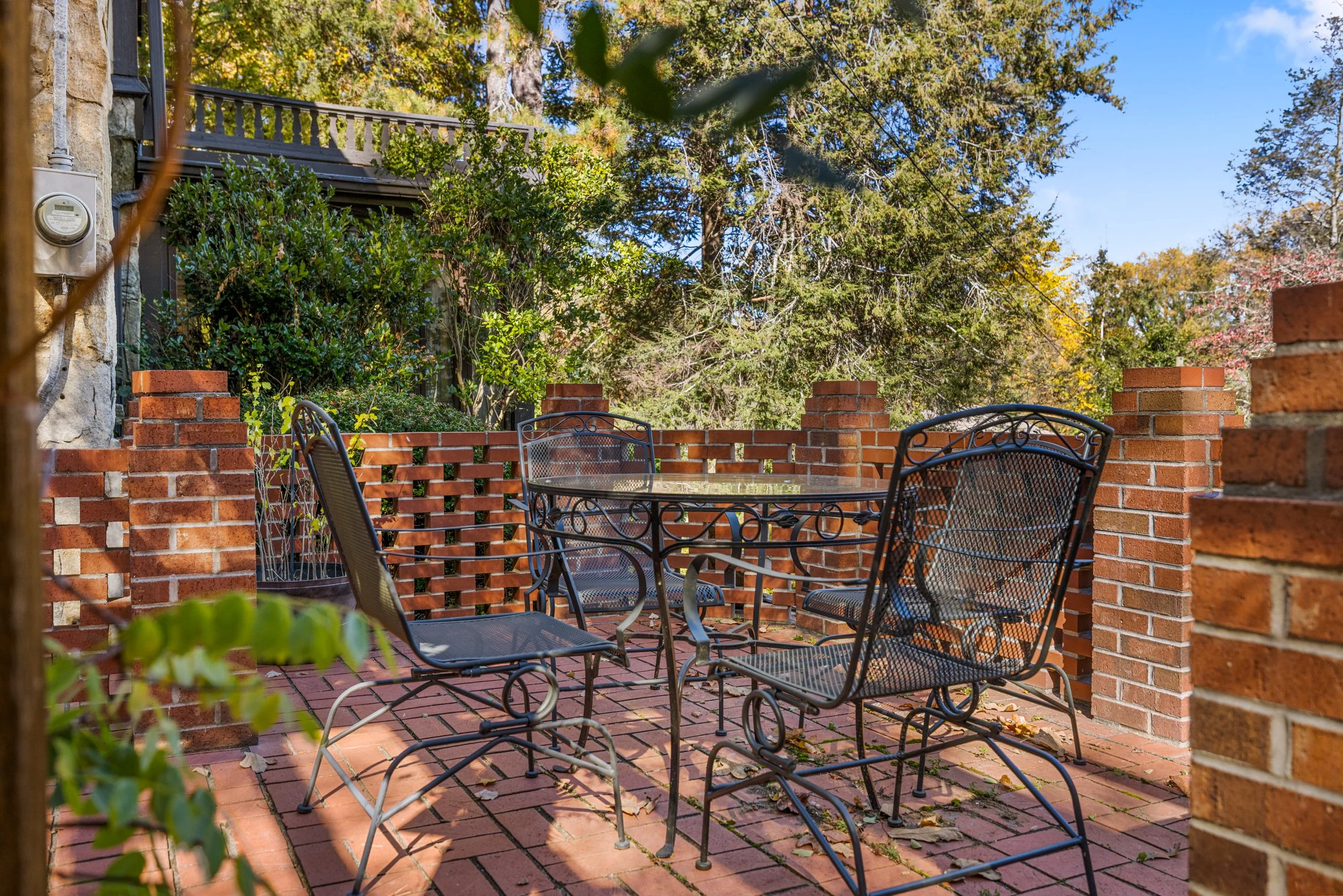 Charming Brick Patio with Rustic Stone