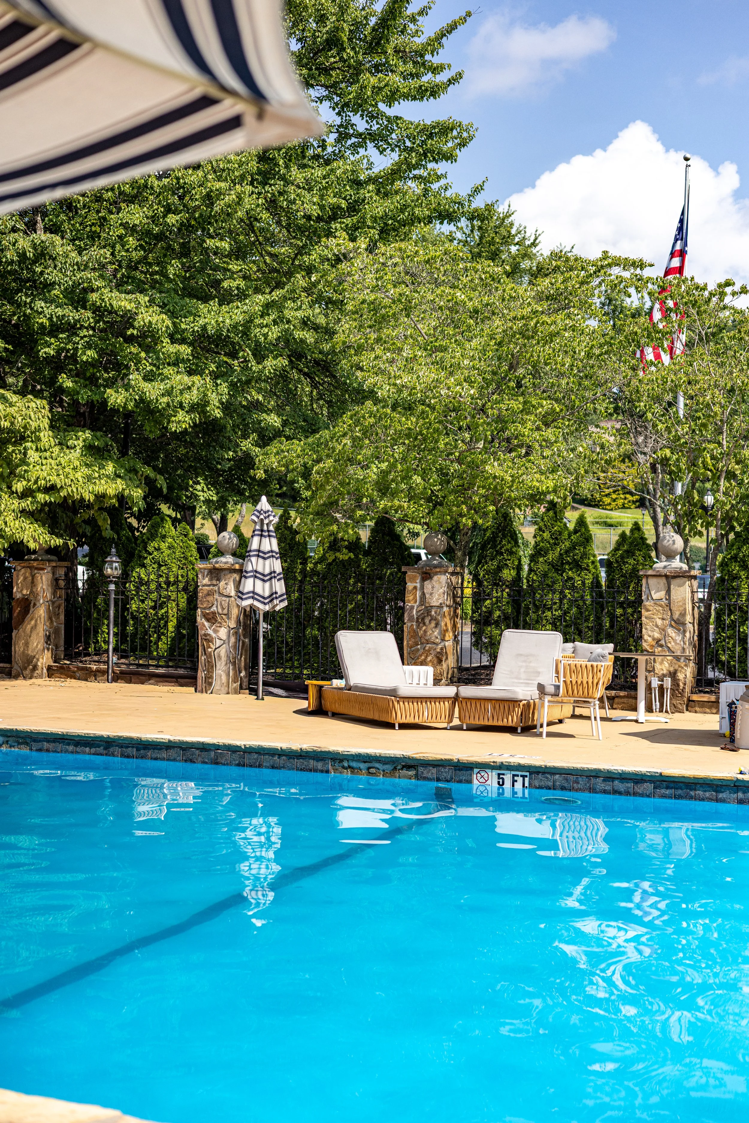 photo of a pool in the summer