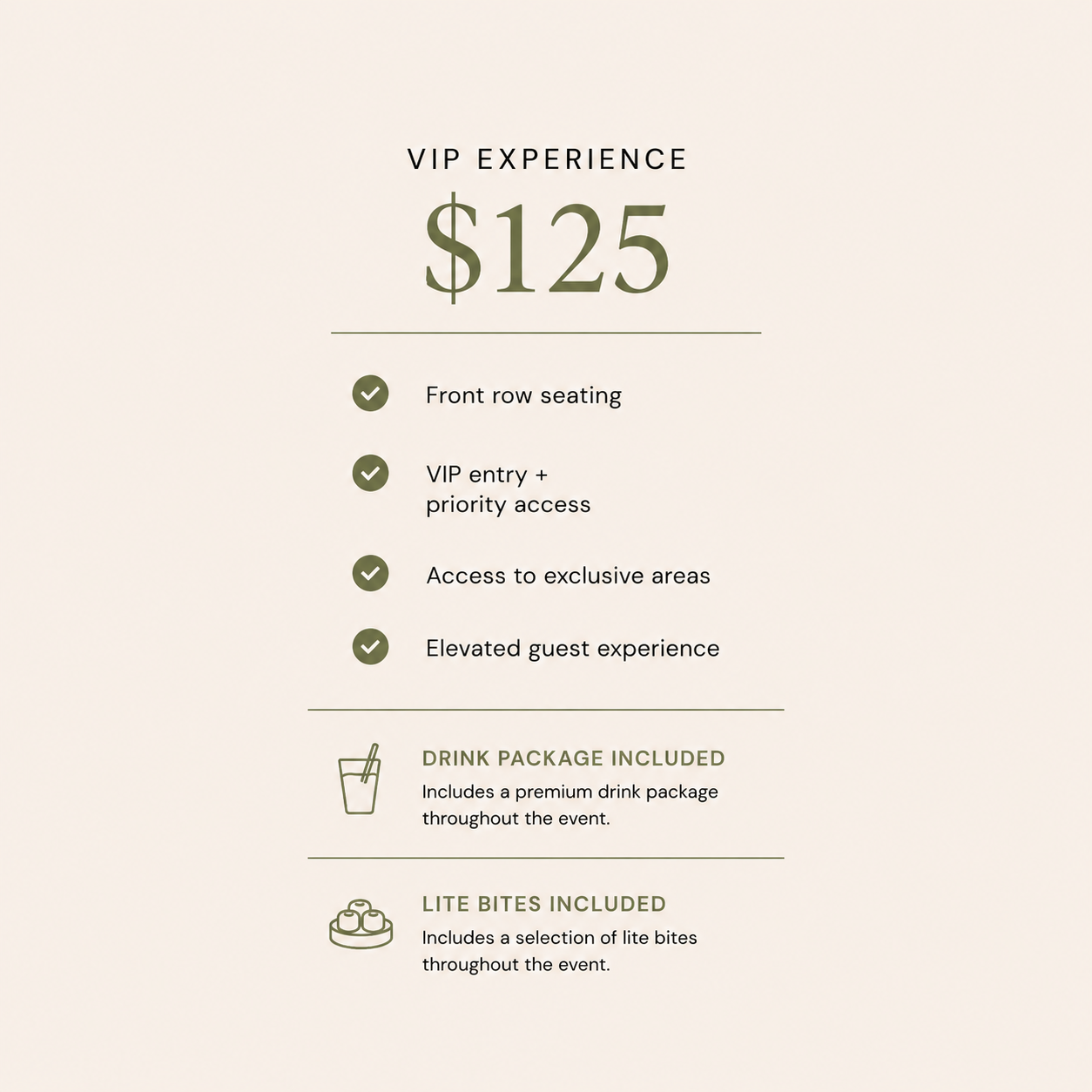 VIP EXPERIENCE