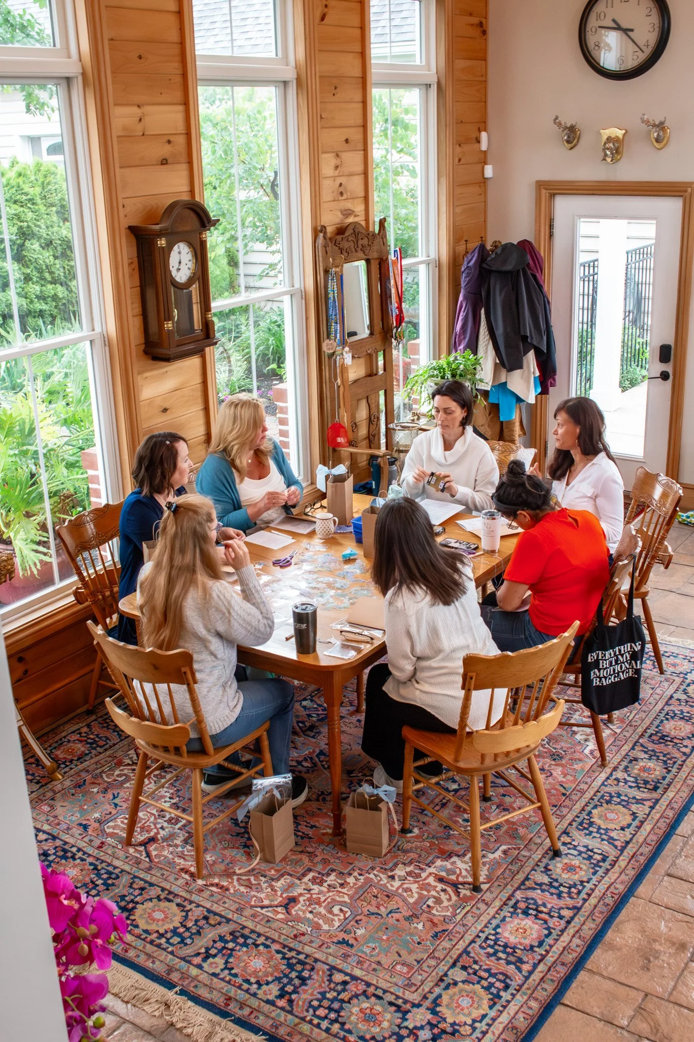 Woman Veteran Speaker and Retired Marine Becca Spahr hosts retreat for military spouses and guides them in creating personal social fitness plans with the goal of improving social wellness, making friends, and feeling more connected within community