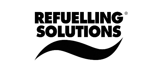 Black and white logo with the text 'Refueling Solutions' and a wavy underline.