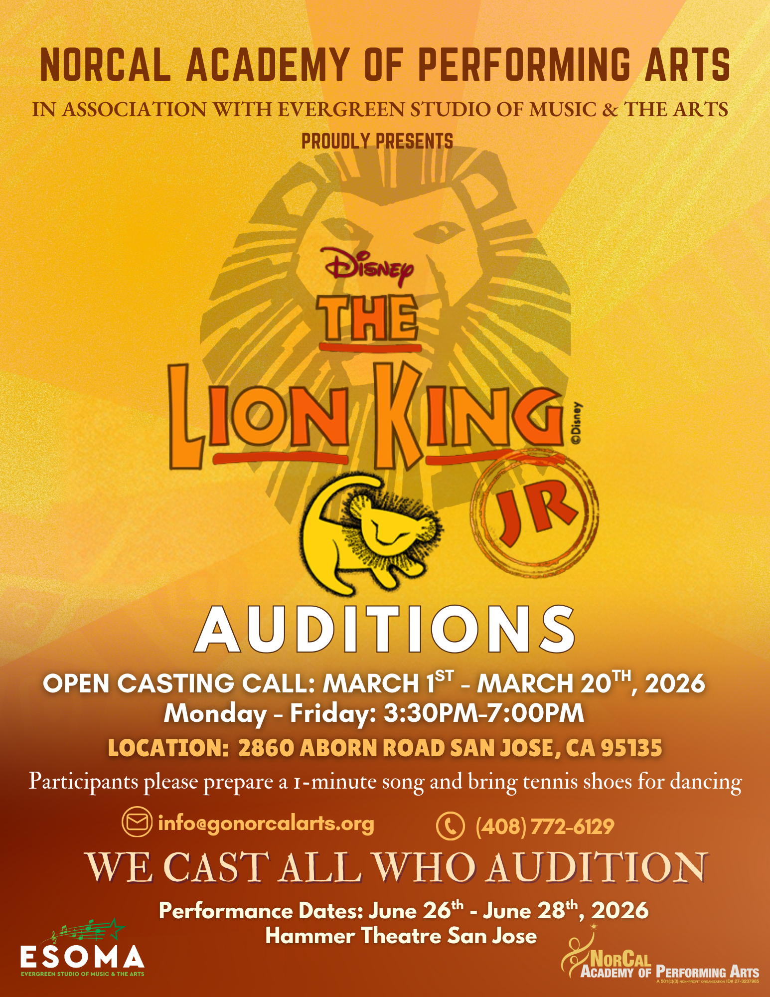 Lion King Jr. Auditions