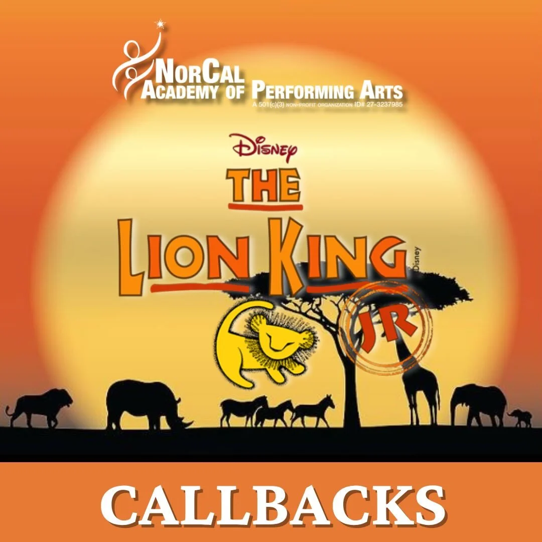 Some exciting announcement this week 🌅

Callbacks for Disney&rsquo;s The Lion King Jr. are taking place today and tomorrow March 23&ndash;24 (invitation only), with our Cast Announcement and Parent Orientation on March 26 at 6:00 PM.

All events wil