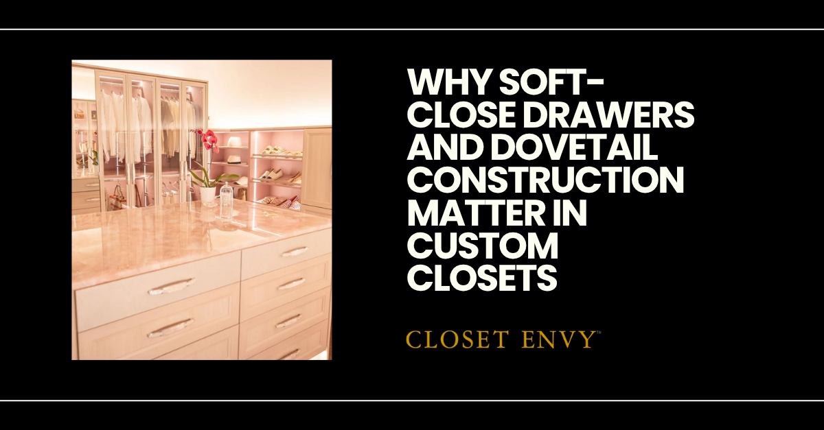 Why Soft-Close Drawers and Dovetail Construction Matter in Custom Closets