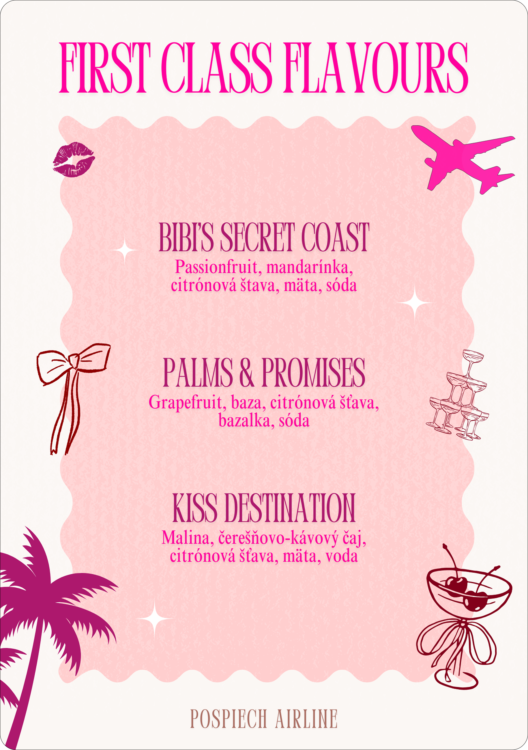 Menu / nápojový lístek – prémiový typografický design, elegantní grafika pro značku