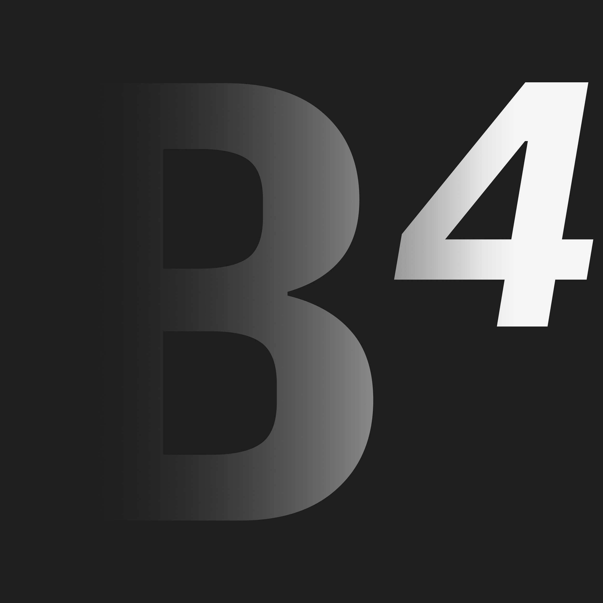 Bfour studio logo na tmavém pozadí