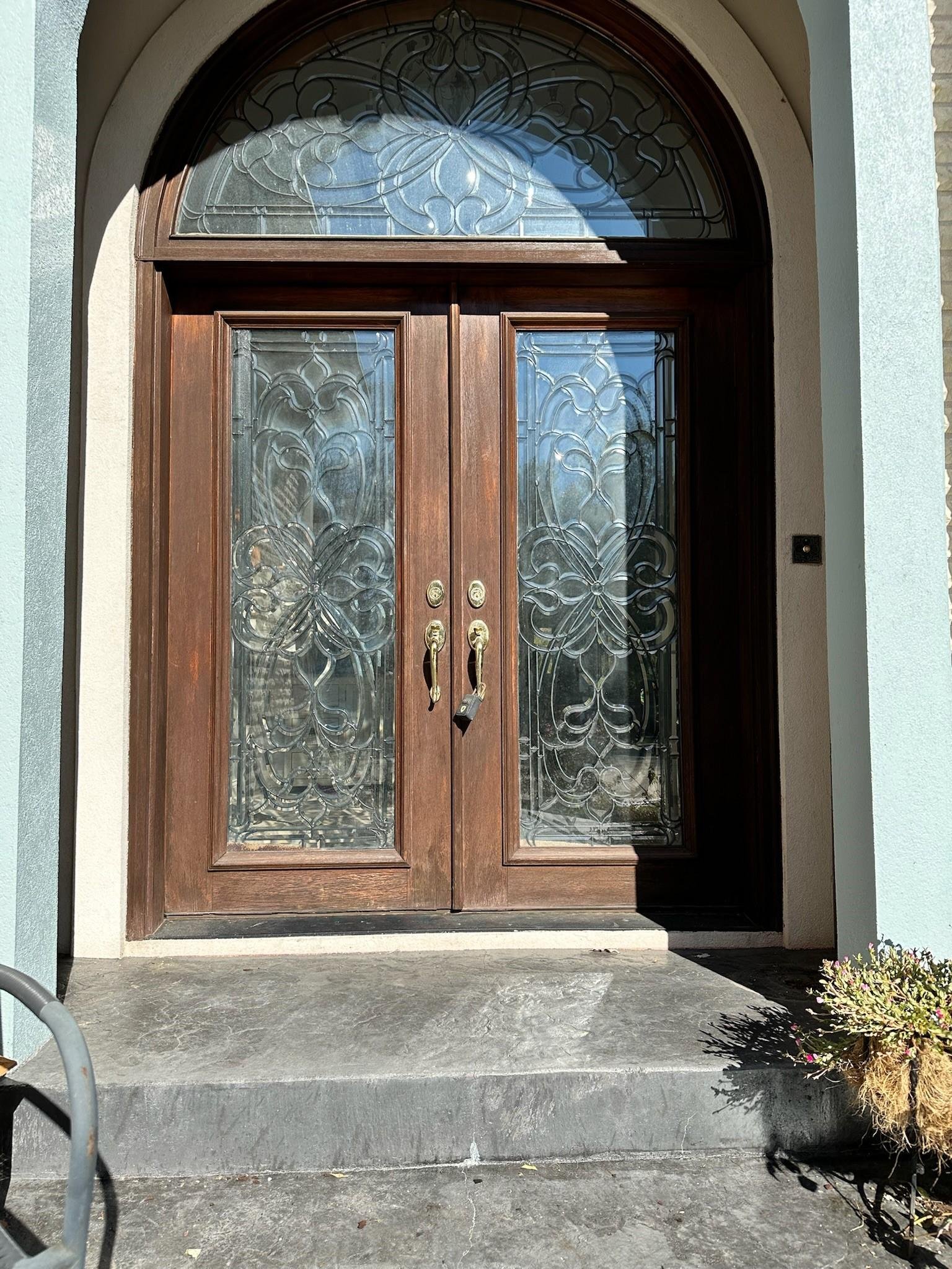 Double Front Door - Before Refinishing