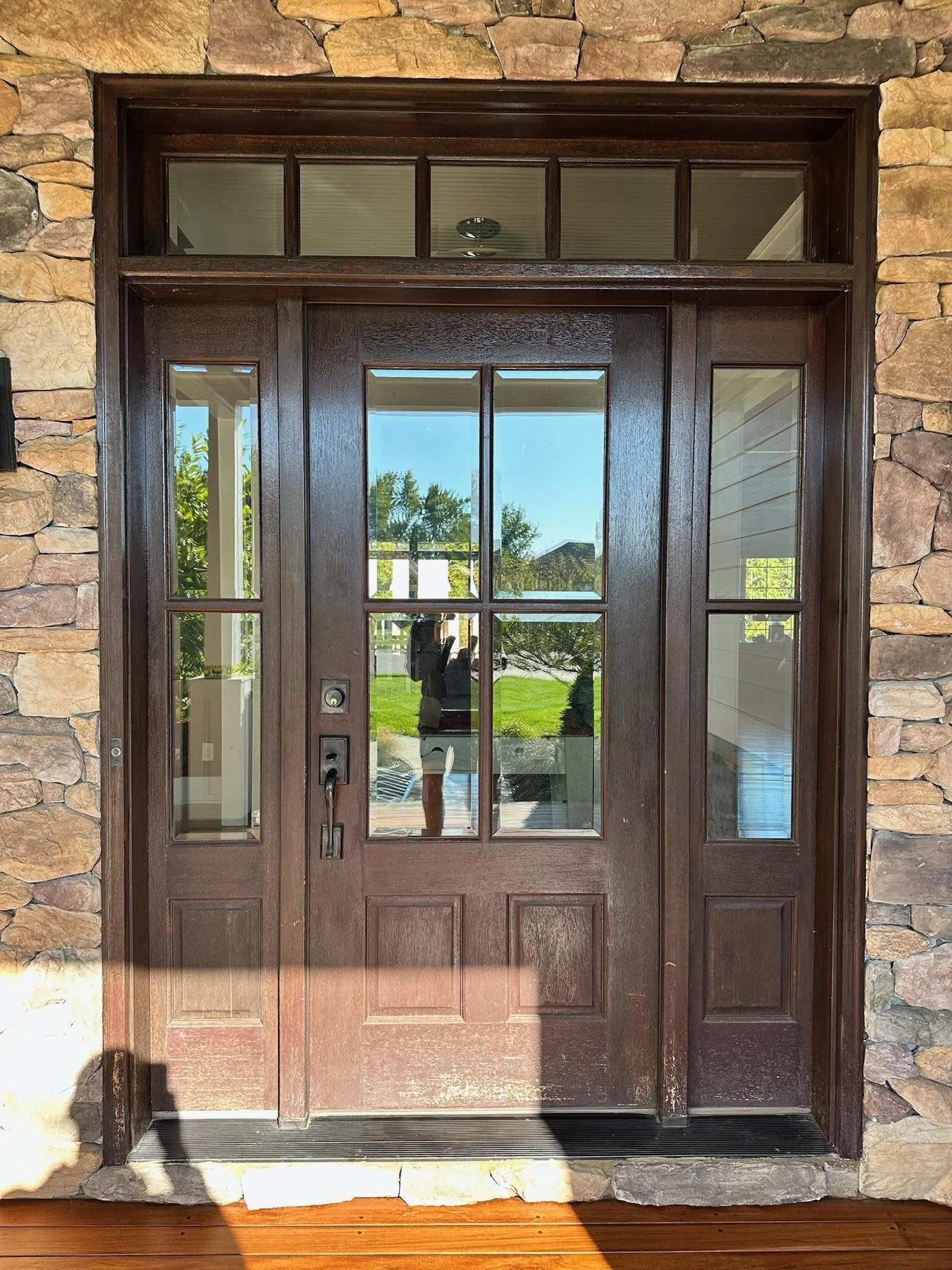 Modern Front Door - Before Refinishing