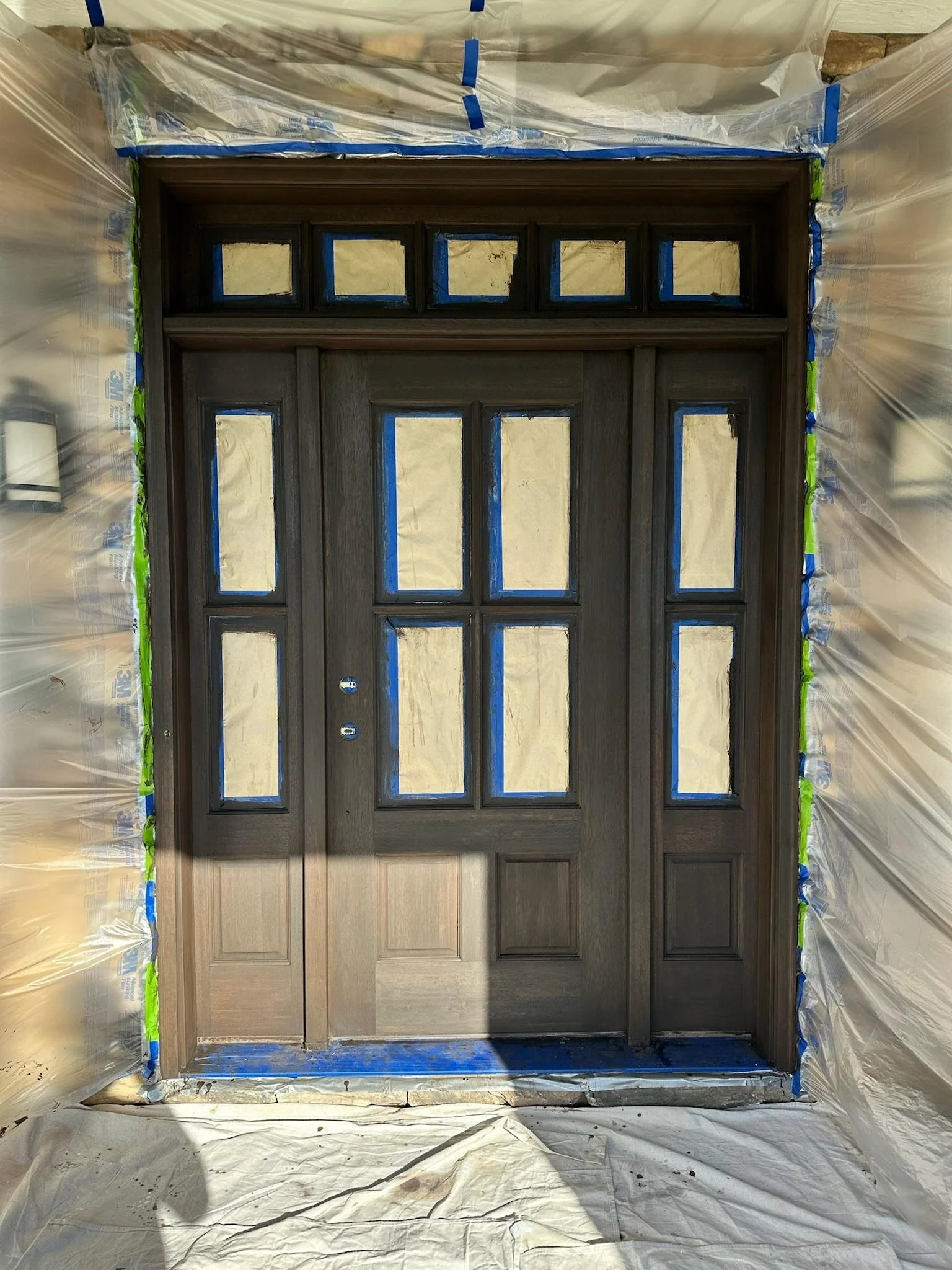 Modern Door - Masked and Prepped