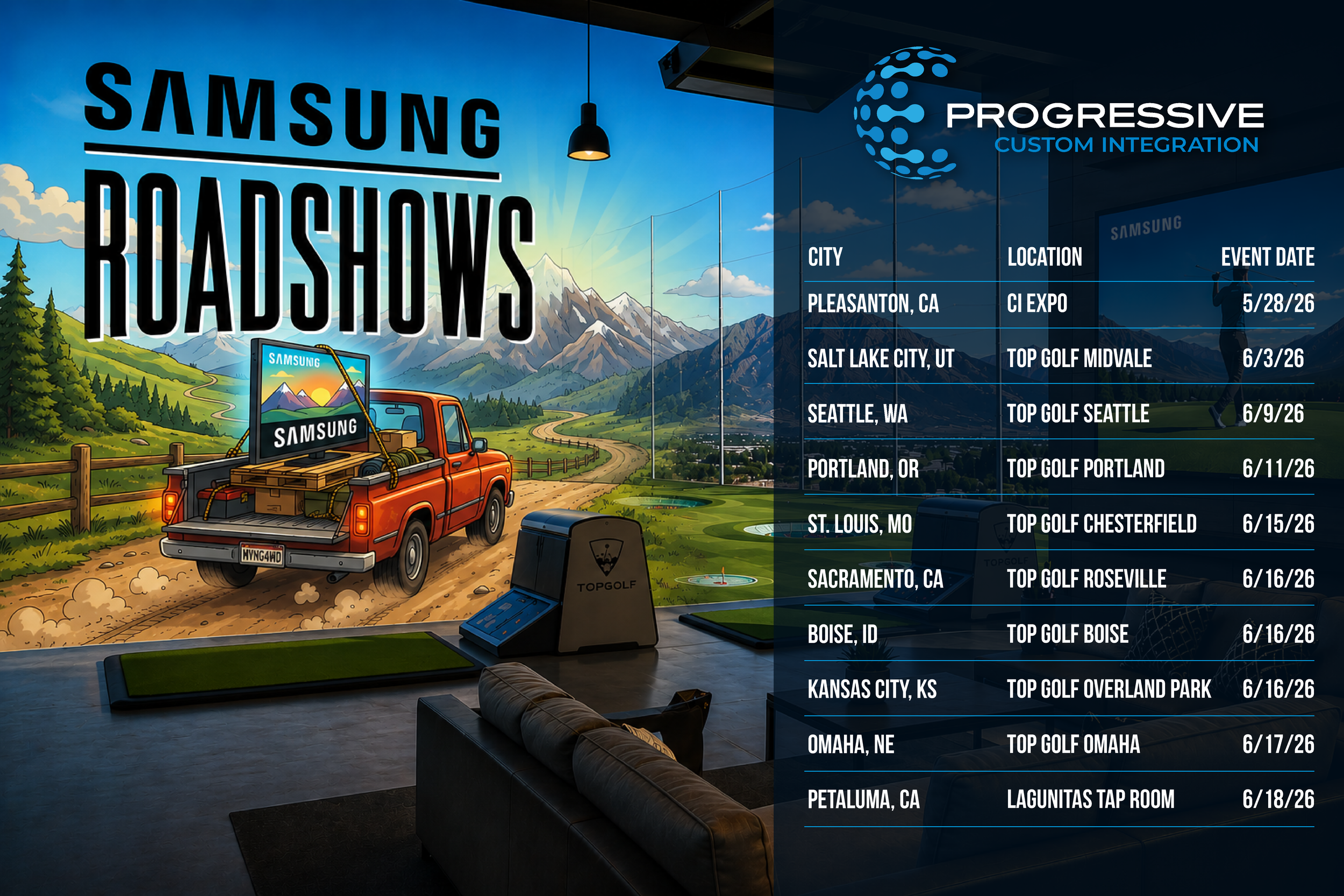 Samsung Roadshows Hit the Road with Progressive CI
