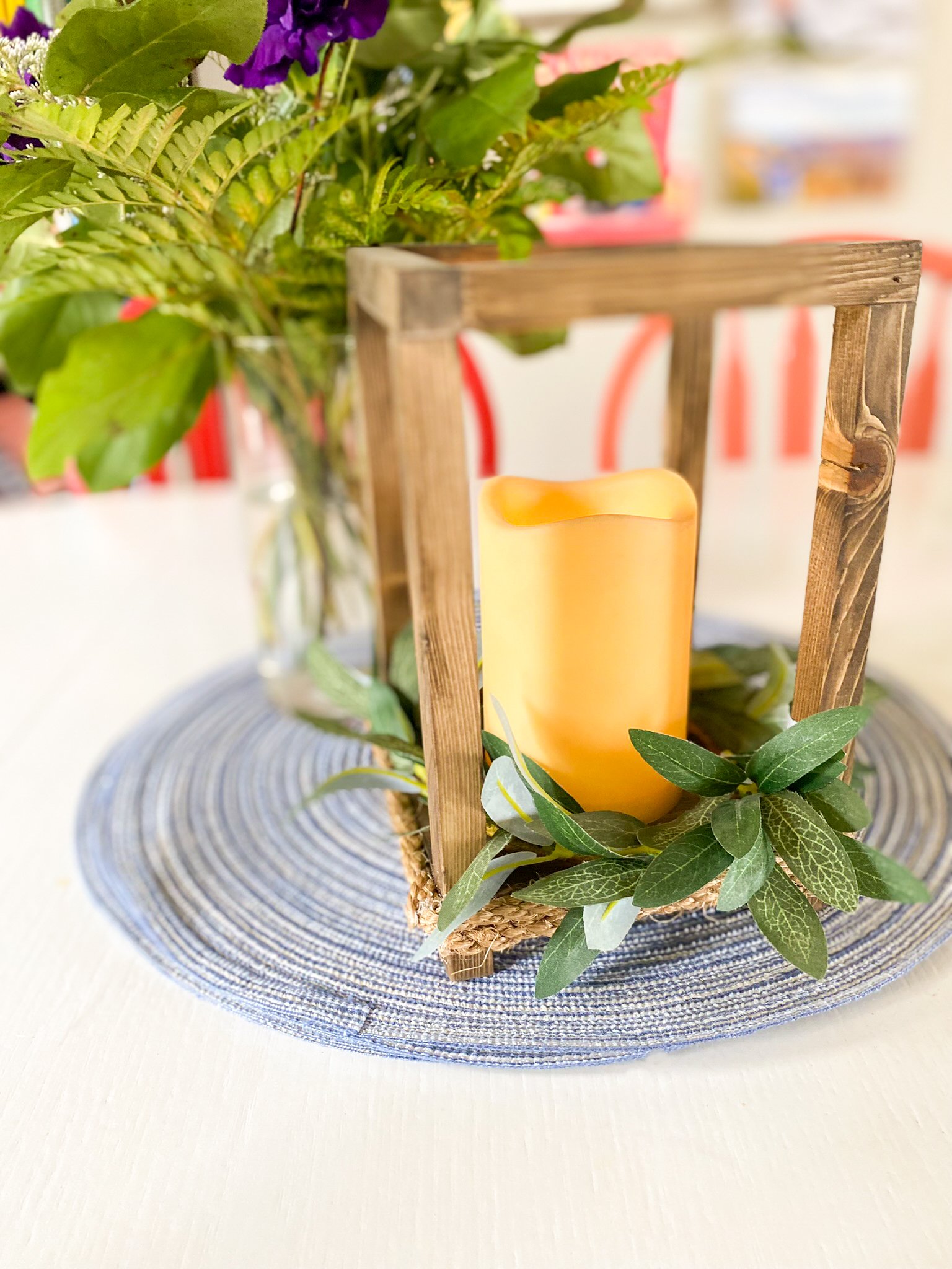 Rustic candle lantern