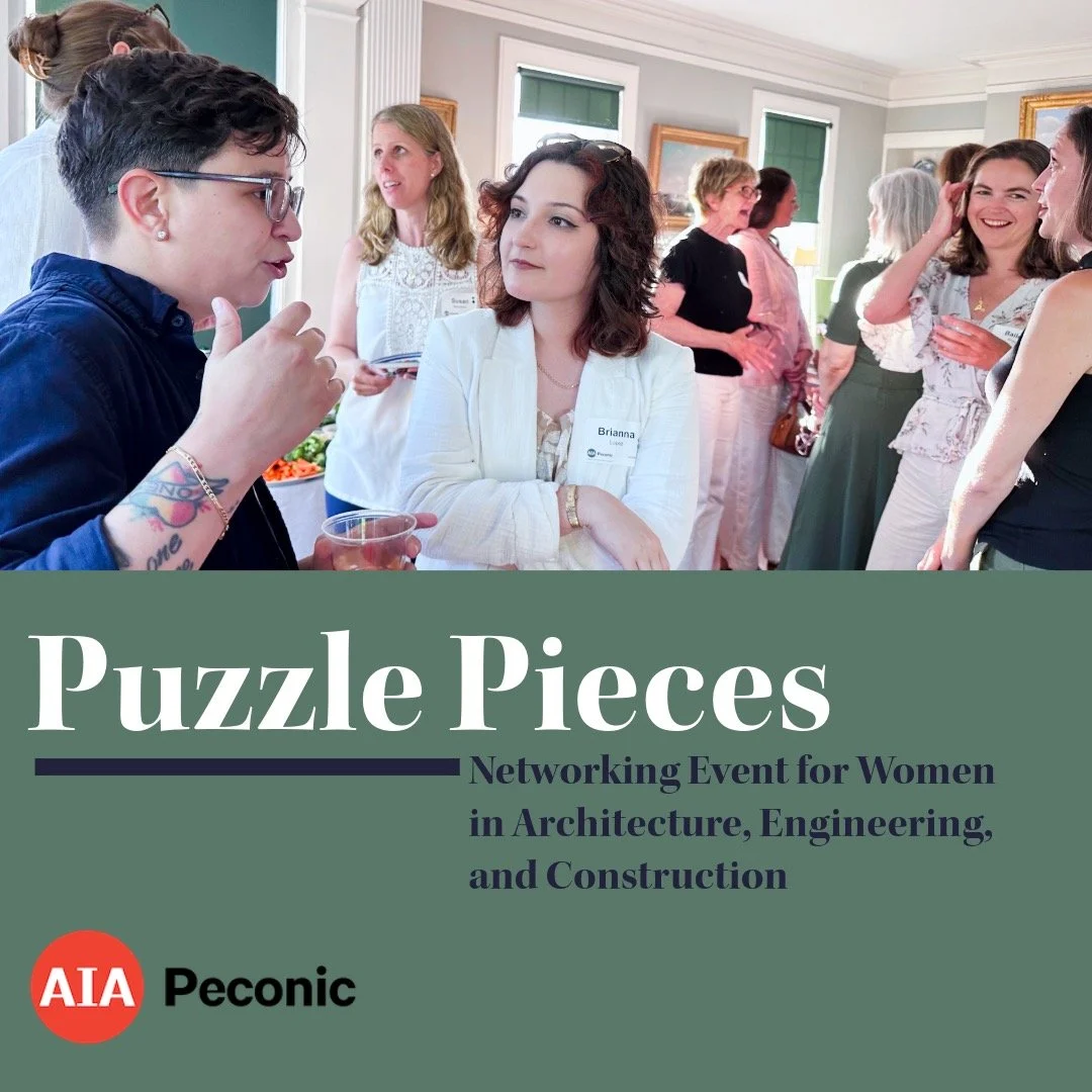 Join the AIA Peconic Women in Architecture Committee for a networking event for women in architecture, engineering, and construction THIS WEDNESDAY at 5:30pm! We sold out at last year's event, so don't wait to secure your spot. Details can be found a