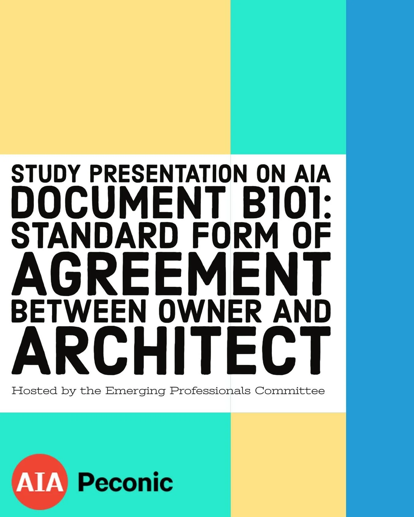Happening via Zoom at 6pm tonight (November 19). 

Learn directly from an experienced lawyer the ins and outs of the B101: Standard Form of Agreement Between Owner and Architect. 

Deepen your understanding of AIA B101, the &ldquo;standard form of ag