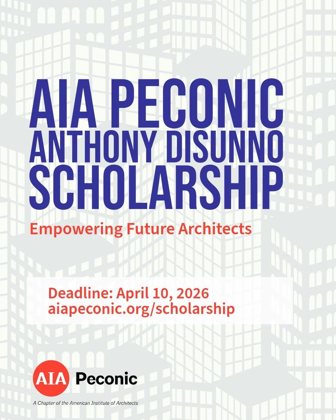 The AIA Peconic/Anthony DiSunno Scholarship is an annual resource that supports aspiring architects from the East End of Long Island attain their educational goals. Each year, AIA Peconic awards multiple scholarships ranging from $500 to $3,000 each.