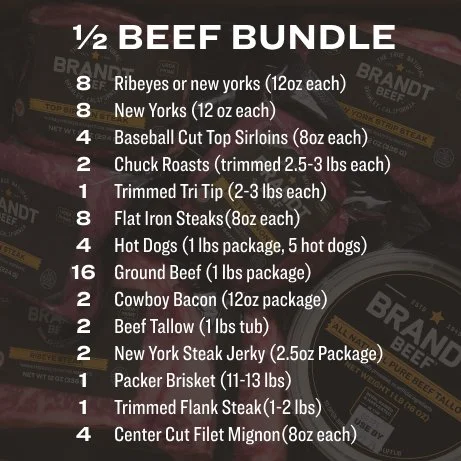Brandt Beef Prime Butcher's 1/2 Beef Bundle