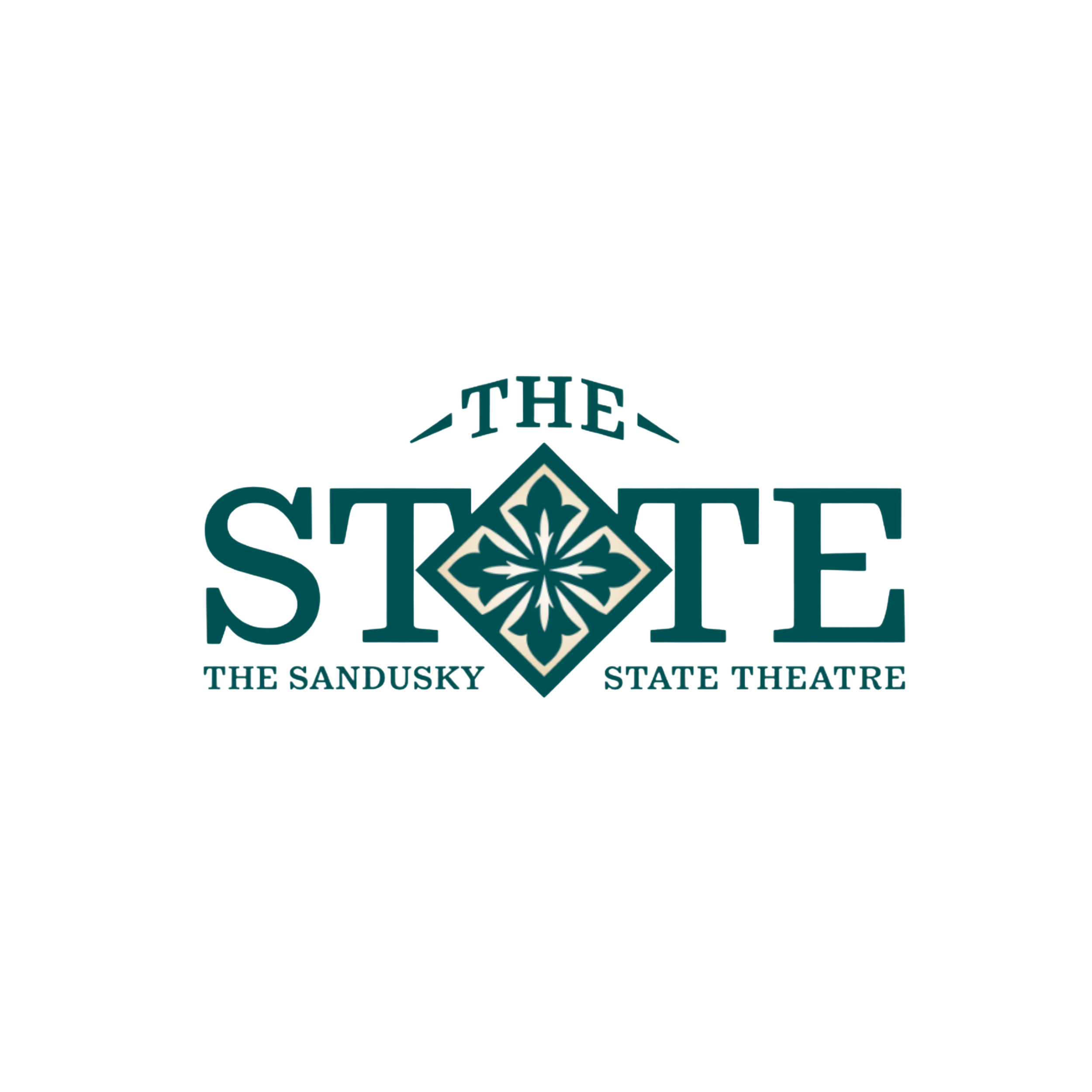 The logo for The Sandusky State Theatre featuring a stylized flower design and the text 'The Sandusky State Theatre'.