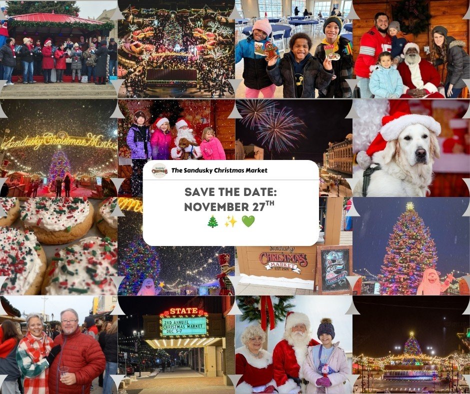 ✨ SAVE THE DATE ✨

The countdown is officially on! We are just 2 months away from Christmas Market Magic 🎄

❄ November 27th-29th
❄ December 4th-6th
❄ December 11th-13th
❄ December 18th + 19th

#sanduskychristmasmarket #christmasinohio #shoplocal #oh