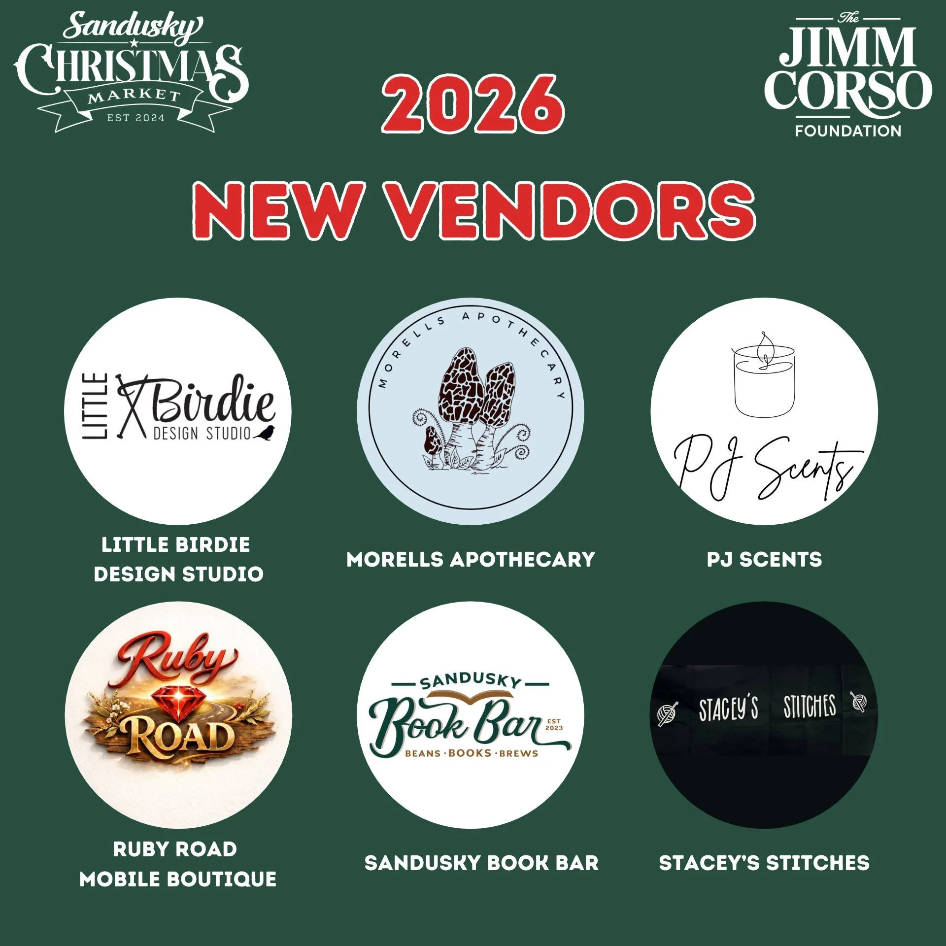 The holiday shopping lineup just keeps getting better! 🎁

We're introducing even more new vendors joining us at the Christmas Market this year ❤

🔔 Little Birdie Design Studio 
🔔 Morells Apothecary 
🔔 Pj Scents 
🔔 @rubyroadmobileboutique 
🔔 @sa