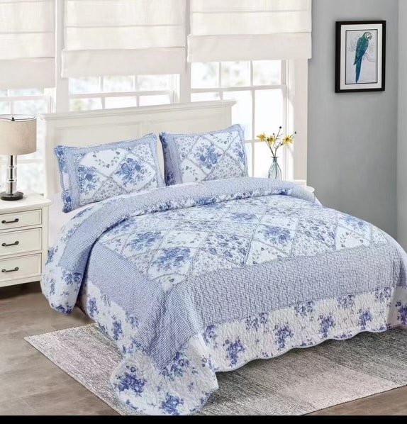 Indigo Patch Quilt Set